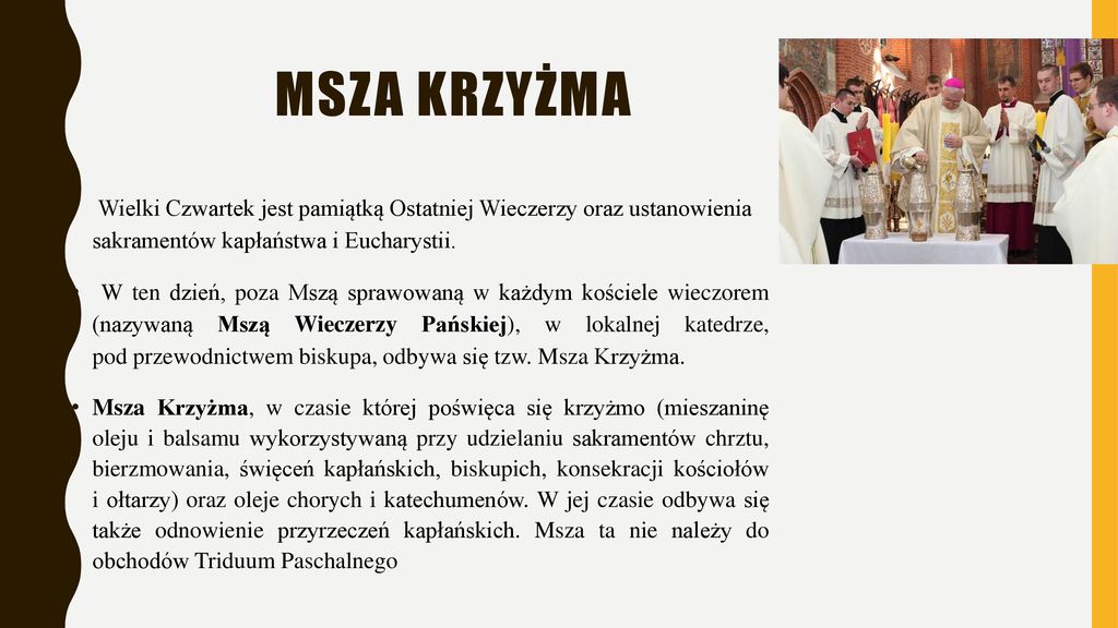 Wielki Czwartek jest pamiątką ostatniej wieczerzy